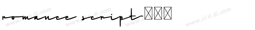 romance script字体转换 romance script字体转换